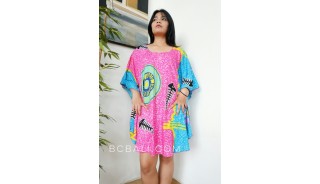 hand painting women dress rayon pattern fashion clothing